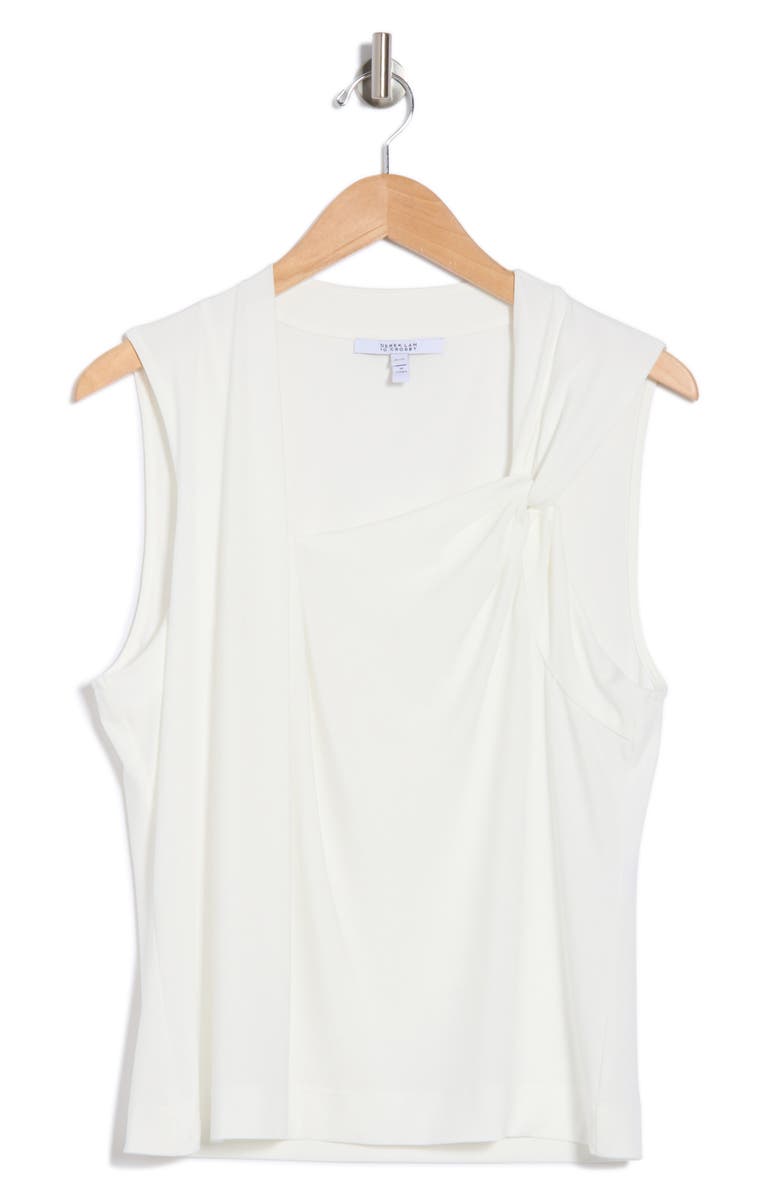 Derek Lam 10 Crosby Alya Draped Shell, Alternate, color, Blanc De Blanc