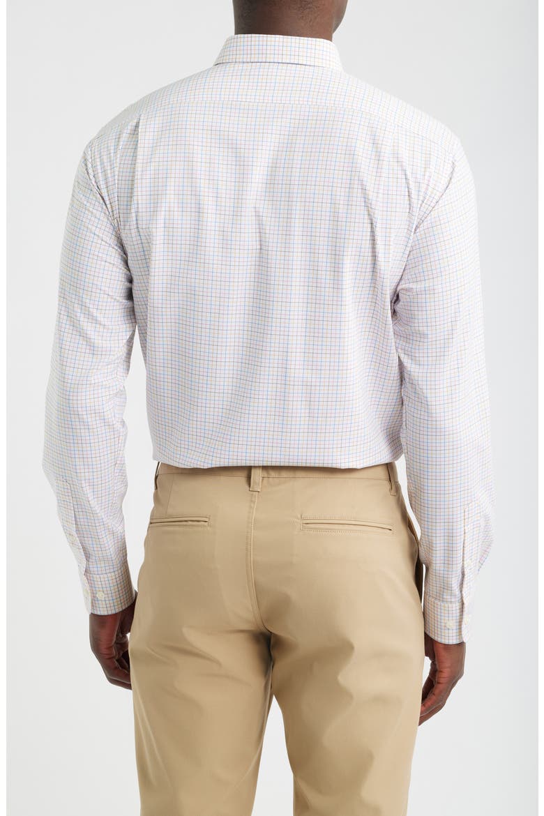 Bluffton Everyday Performance Pin Pane Button-Up Shirt, Alternate, color, PUNCH