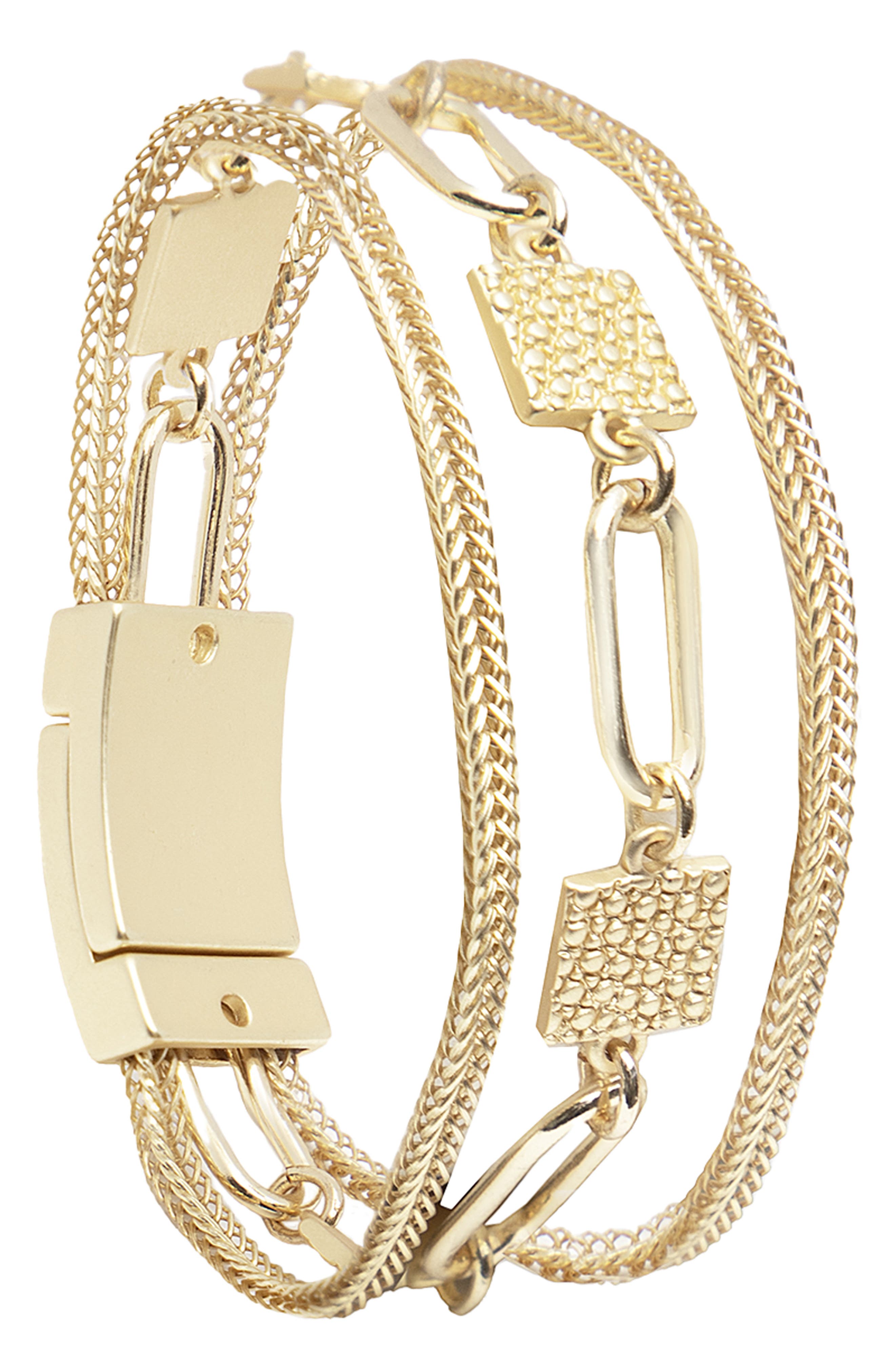 SAACHI Chain Link Hammered Bracelet
