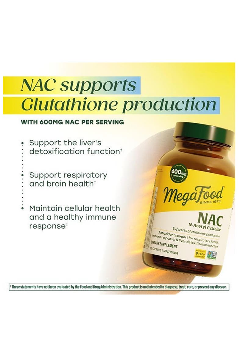 Nac Supplement, N-Acetyl Cysteine, Promotes Production of Glutathione, Vegan, Non Gmo, 120 Capsules, Alternate, color, None