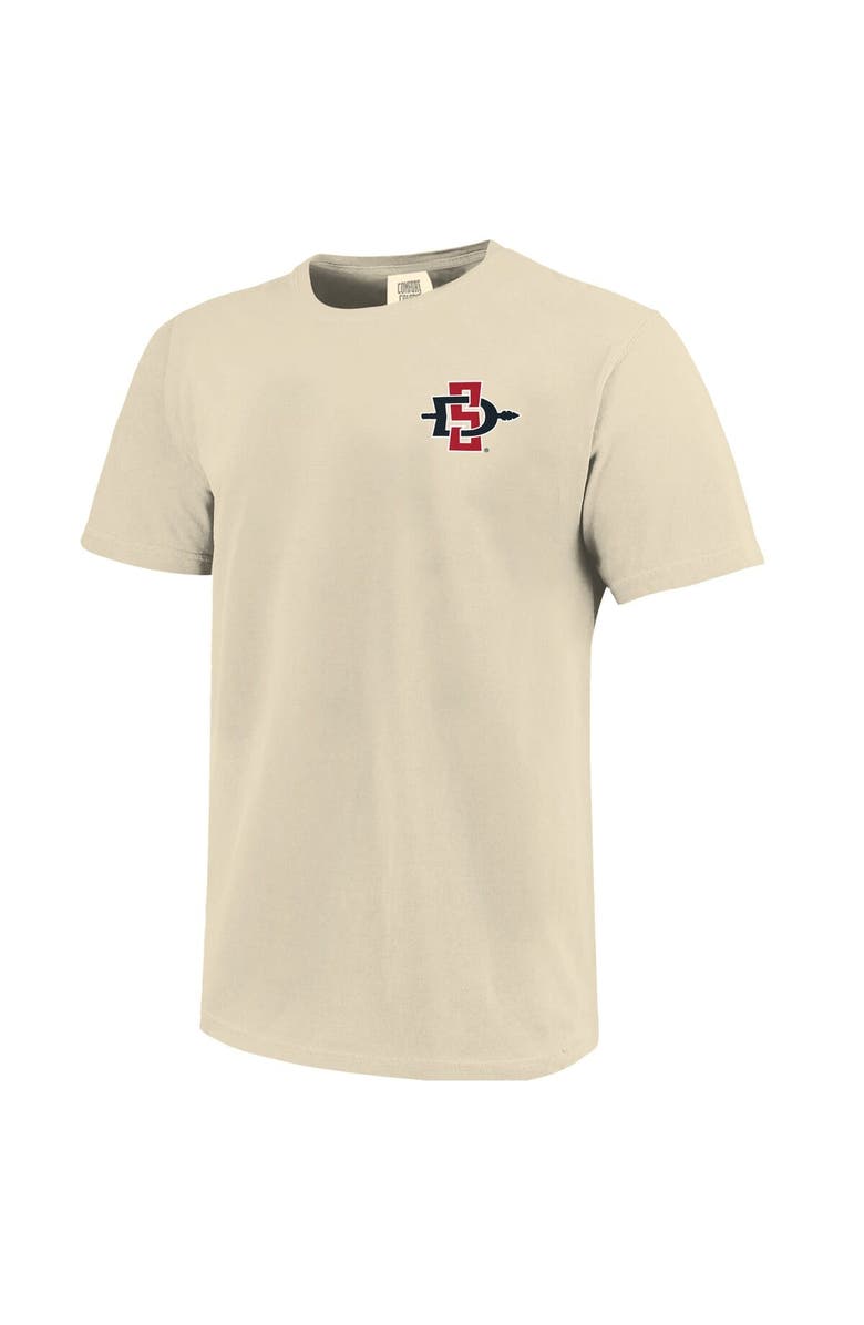 IMAGE ONE Men's Cream San Diego State Aztecs Comfort Colors Mascot Overlay T-Shirt, Alternate, color, 