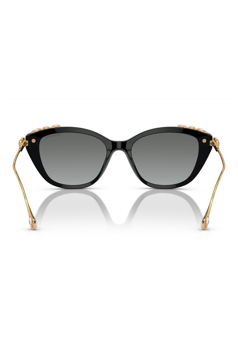 53mm Gradient Cat Eye Sunglasses, Alternate, color, GREY FLASH