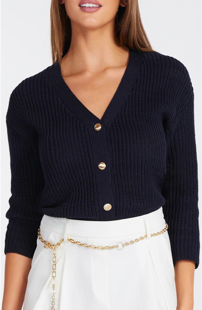 Bishop + Young Forever Cardigan, Alternate, color, Navy