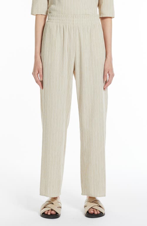 Mm Toronto Crinkle Cotton Blend Pants In Sand