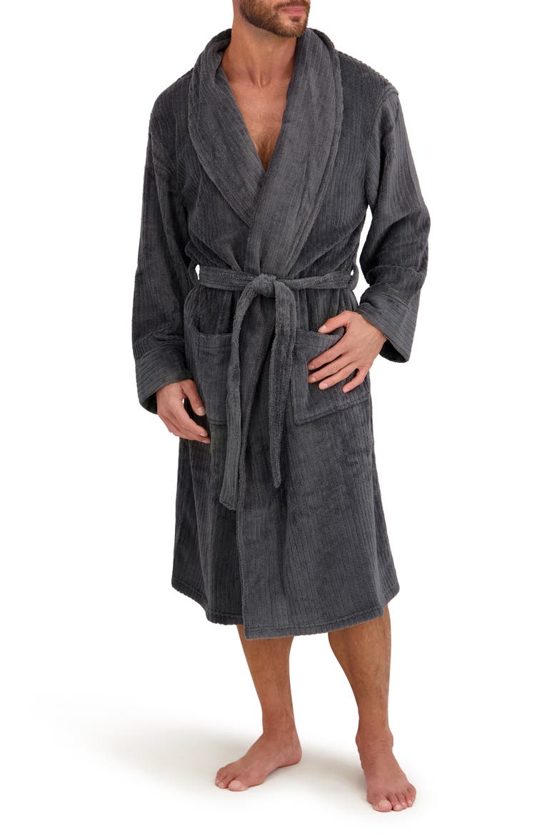 Fleece Robe, Main, color, CHARCOAL