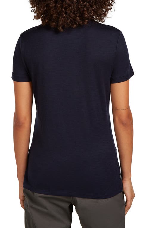 Icebreaker Tech Lite Iii Merino Wool Crewneck Shirt In Blue