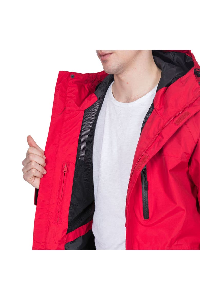 Corvo Hooded Full Zip Waterproof Jacket/Coat, Alternate, color, Red