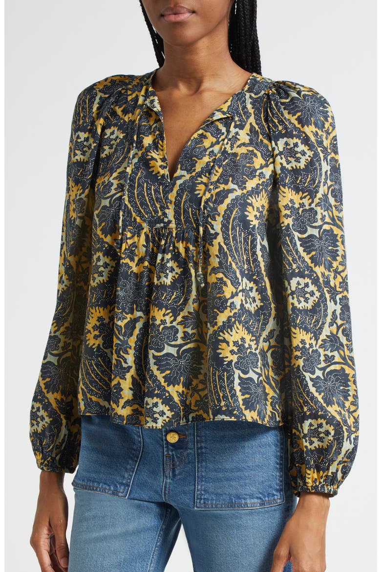 Brea Floral Top, Alternate, color, LUNA
