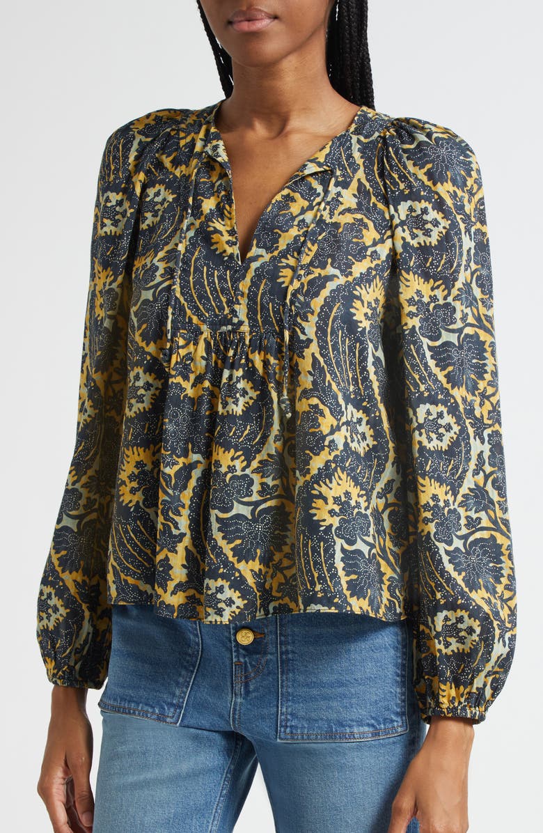 Ulla Johnson Brea Floral Top, Alternate, color, Luna