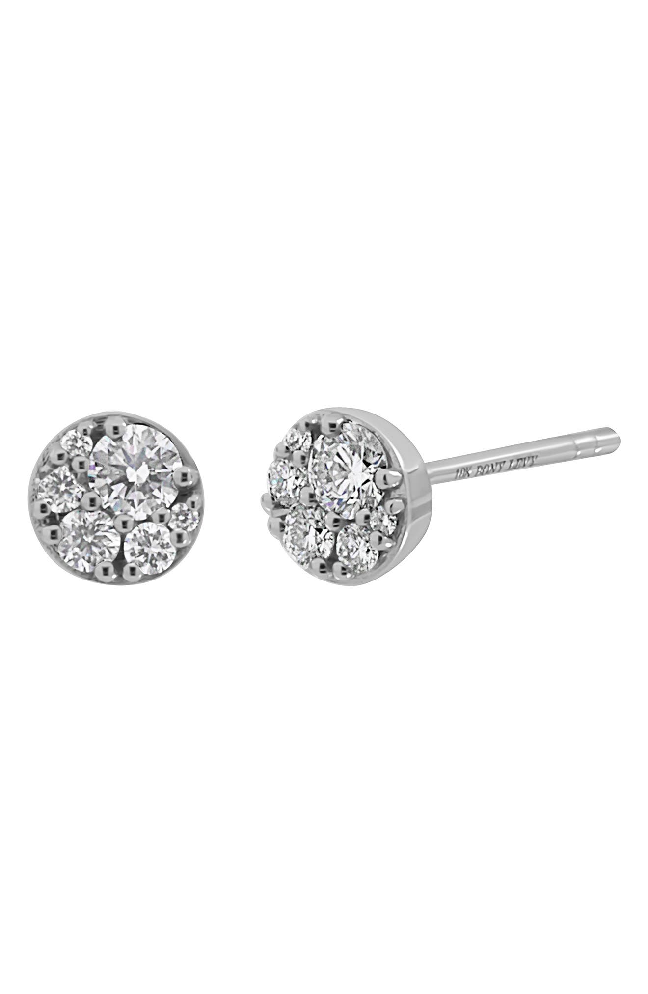 Bony Levy Mika 18K White Gold Diamond Round Stud Earrings - 0.32ct.