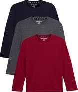 XRAY Kids' 3-Pack Long Sleeve Cotton T-Shirts