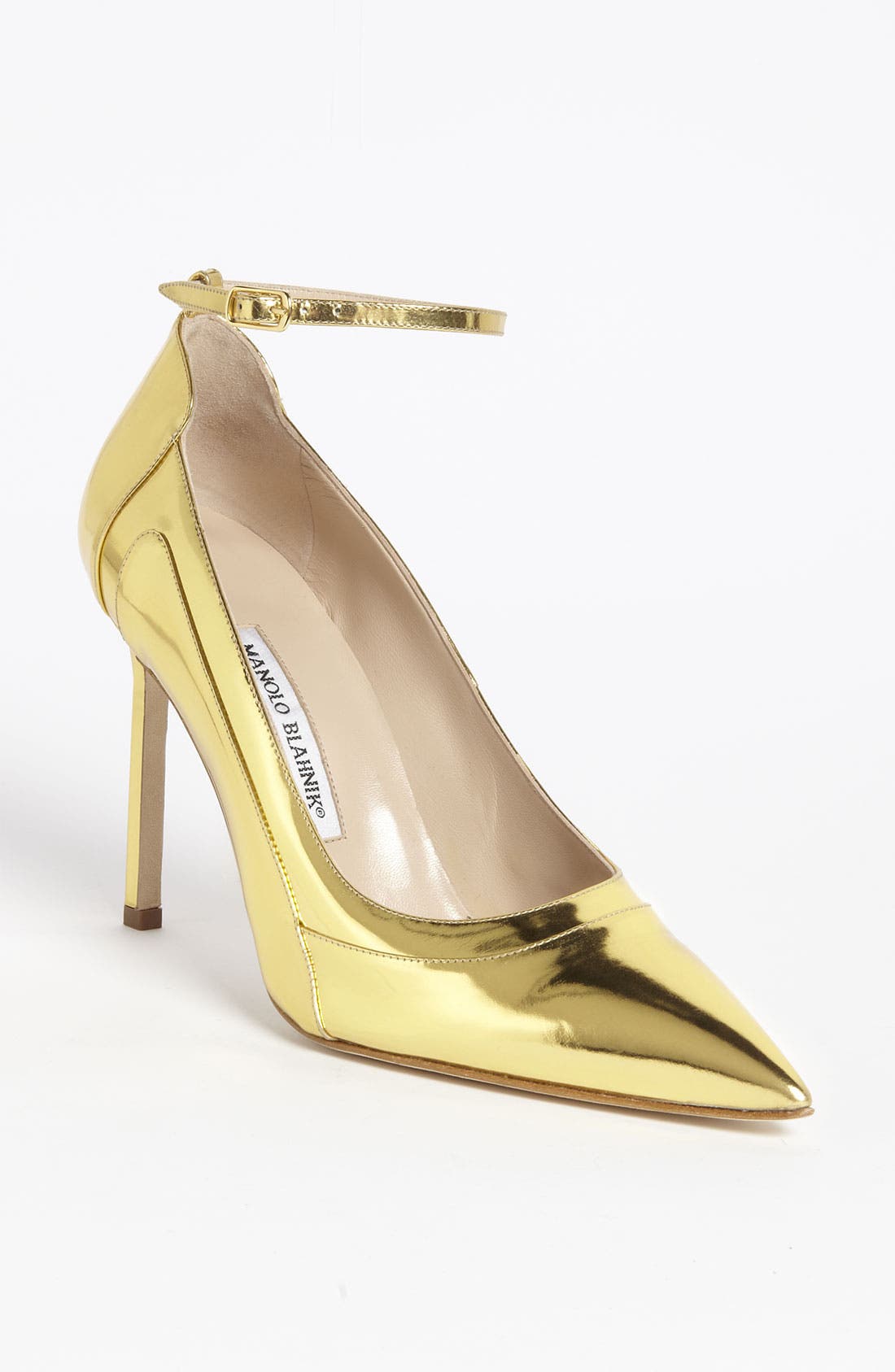 Ankle Strap Pump, Main, color, GOLD