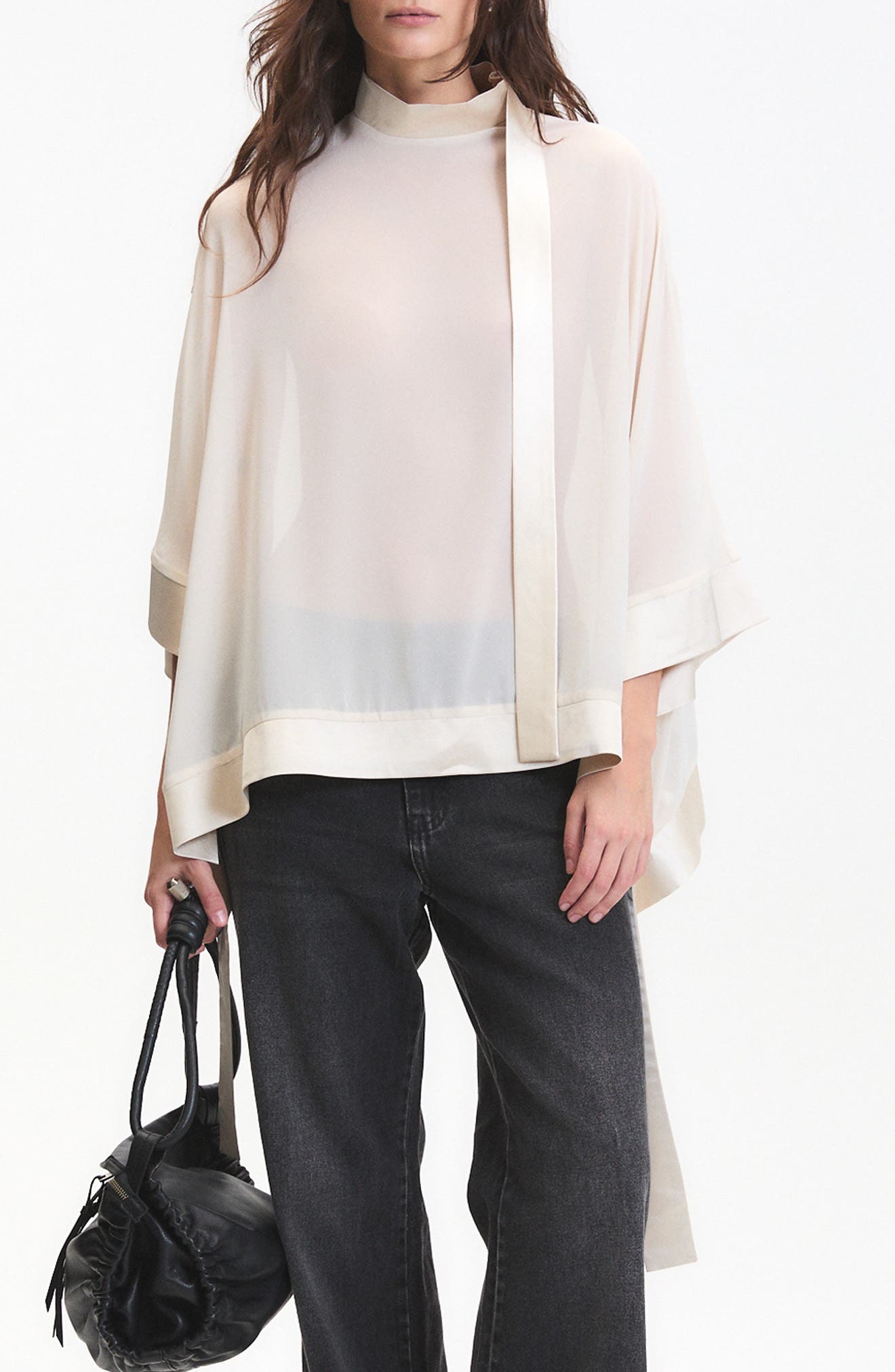 Carter Sheer Mock Neck Top - image 3