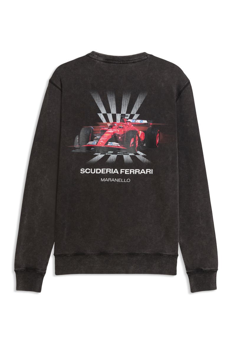 Ferrari Graphic Sweatshirt, Alternate, color, PUMA BLACK