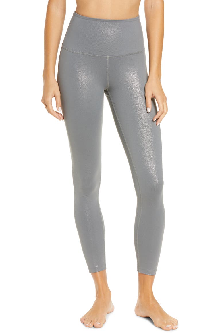 Twinkle High Waist 7/8 Leggings, Main, color, STONE GRAY GUNMETAL TWINKLE