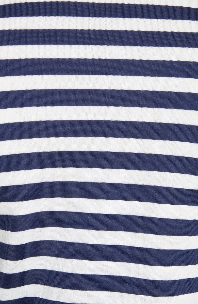 Comme des Garçons PLAY Double Heart Stripe Tee, Alternate, color, Navy