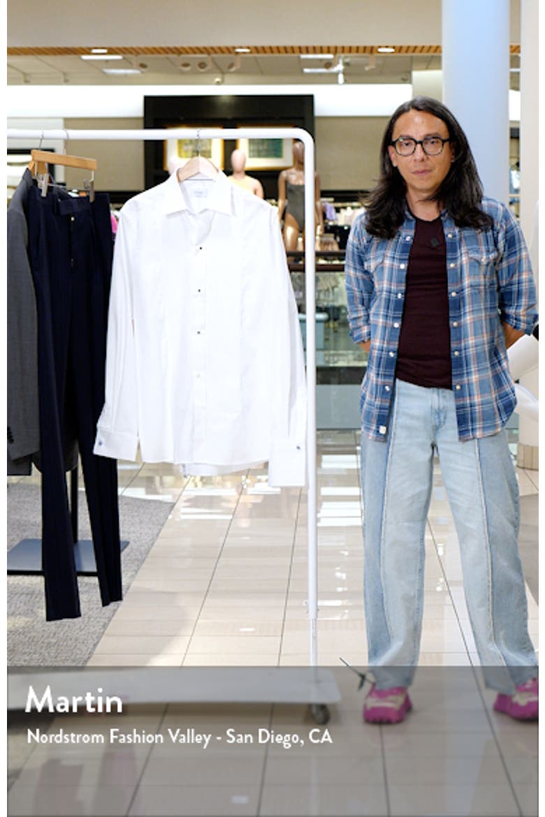 Contemporary Fit Pleated Bib Tuxedo Shirt video