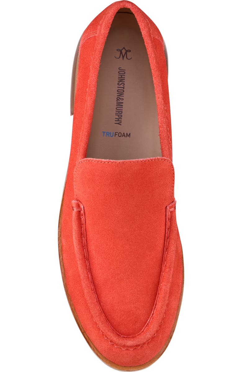 Johnston & Murphy Gillian Suede Loafer, Alternate, color, Coral Suede