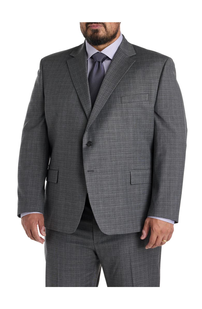 Michael Kors Big 
Tall Transitional Check Suit Jacket, Main, color, Grey