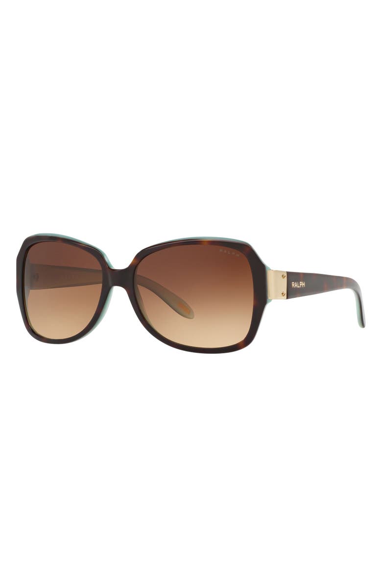 RALPH by Ralph Lauren 58mm Gradient Butterfly Sunglasses, Alternate, color, Tortoise