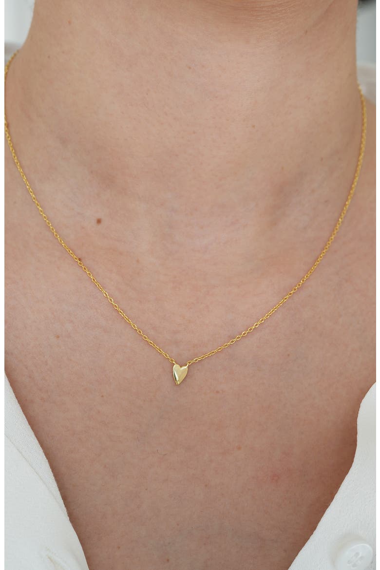 Mini Heart Pendant Necklace, Alternate, color, GOLD