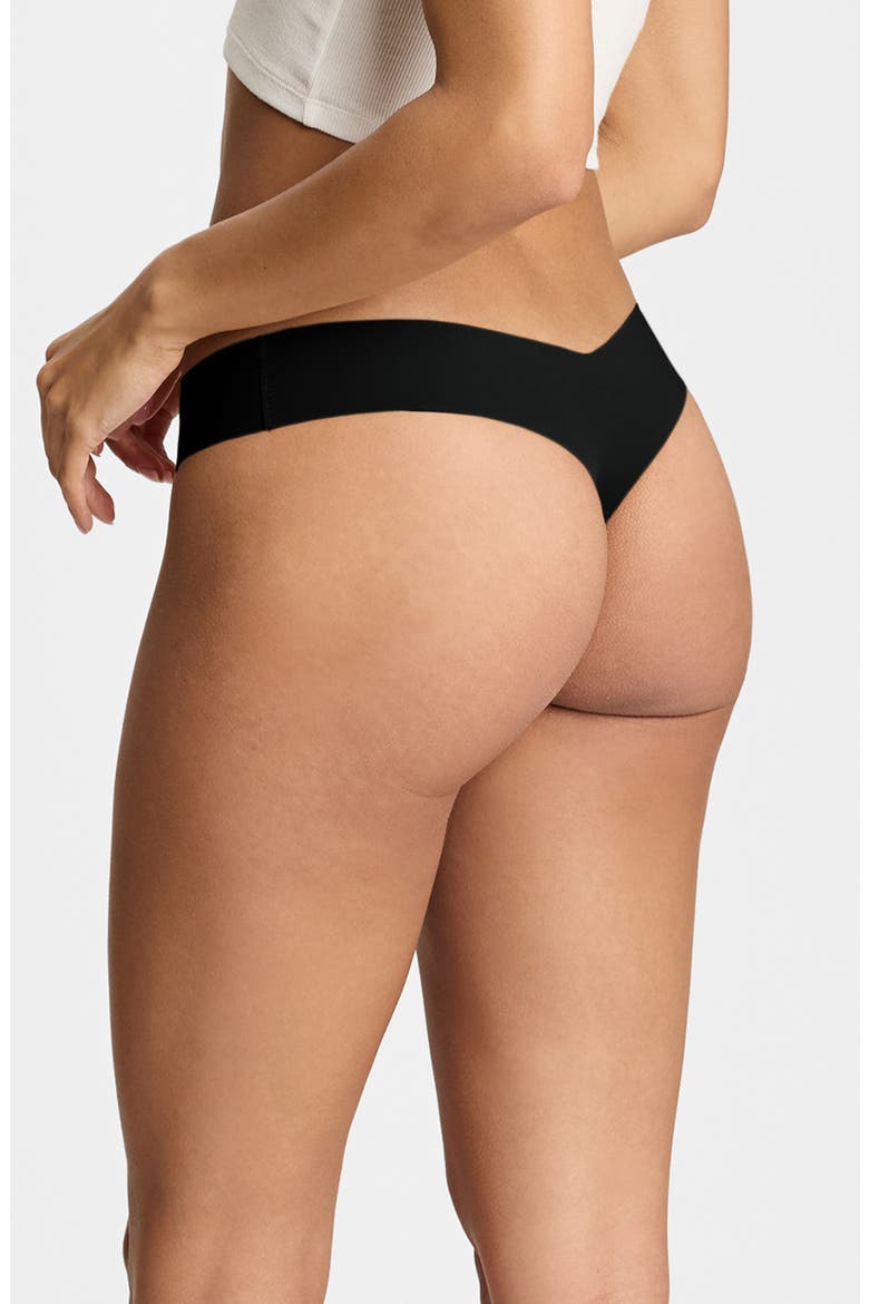 Microfiber Assorted 3-Pack Thongs, Alternate, color, MULTI COLORED OR PACK