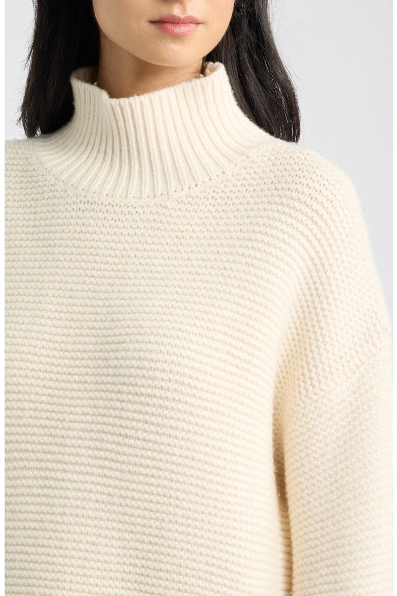 The Links Turtleneck Wool Sweater, Alternate, color, ECRU