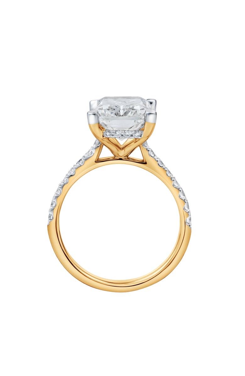 LuvMyJewelry Maia 14K Gold Radiant Cut Lab Grown Diamond Hidden Halo Engagement Ring - 5.4 Ct, Alternate, color,