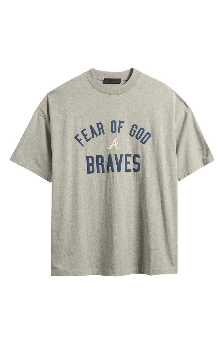 Fear of God Essentials x MLB Braves 90s Fit Graphic T-Shirt, Alternate, color, Warm Heather