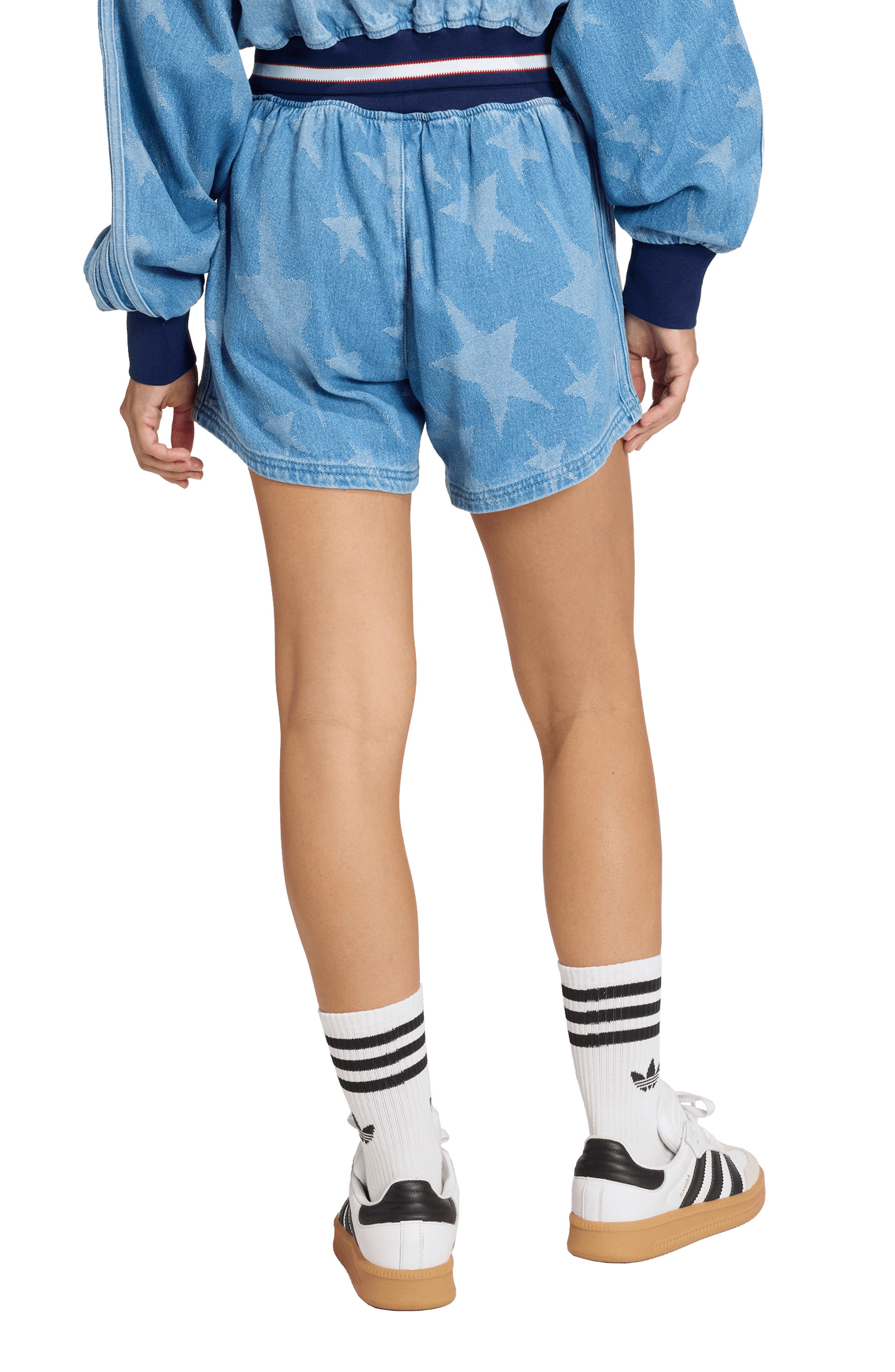 adidas Originals The Denim Star Graphic Cotton Varsity Shorts
