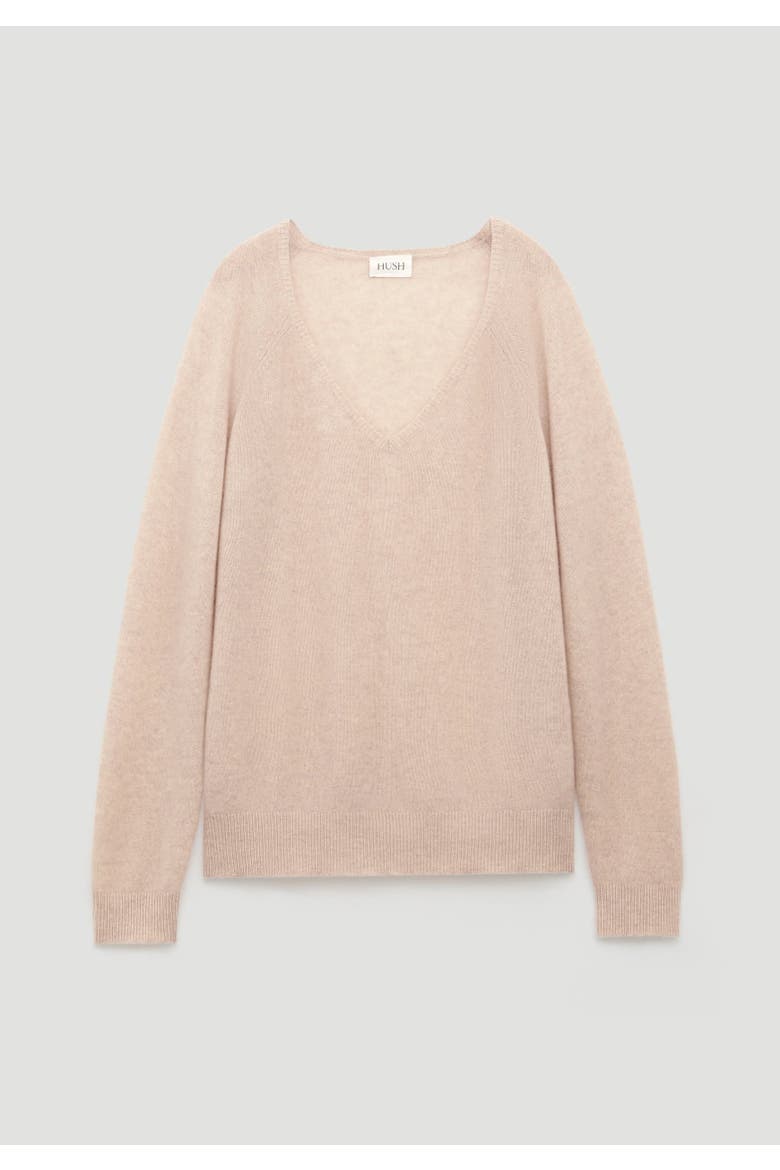 Constance Cashmere V Jumper, Alternate, color, Oatmeal