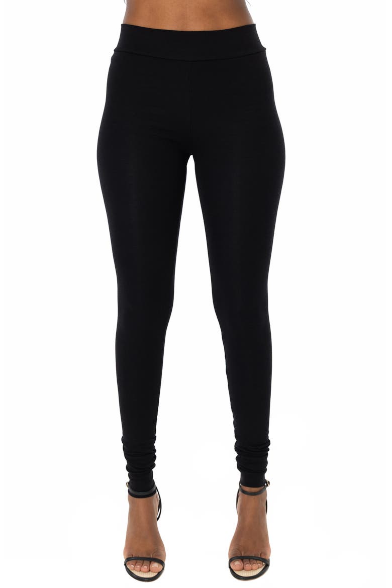 Banded Ankle Leggings, Main, color, BLACK