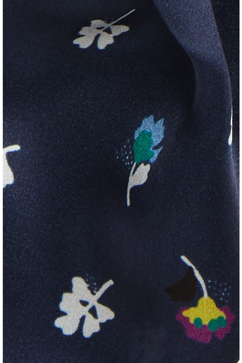 Floral Silk Tie Scarf, Alternate, color, NAVY CHARM FLORAL