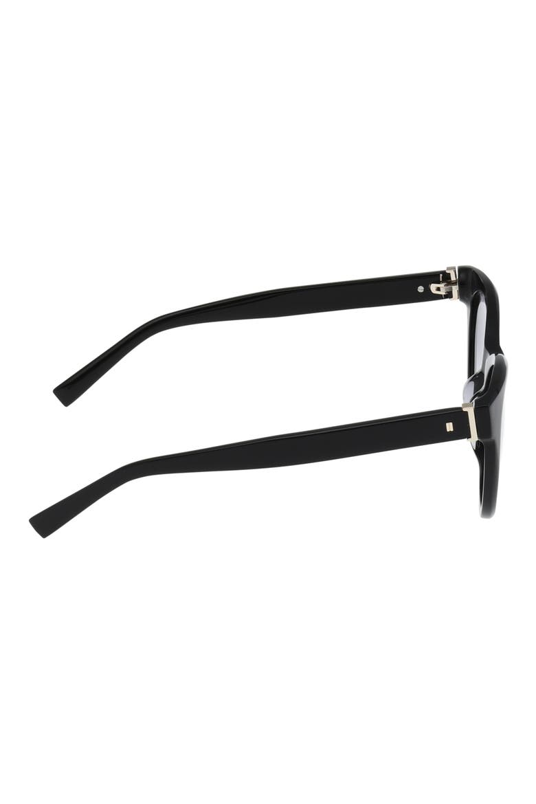 52mm Gradient Cat Eye Sunglasses, Alternate, color, SHINY BLACK / GRADIENT SMOKE