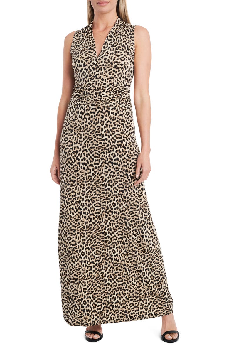 Vince Camuto Nouveau Leopard Jersey Maxi Dress, Main, color,