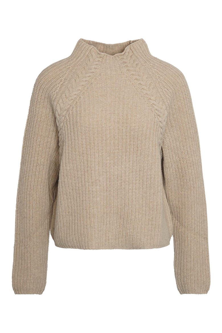 Rhonda Funnel Neck Wool Blend Sweater, Alternate, color, HONEY YELLOW