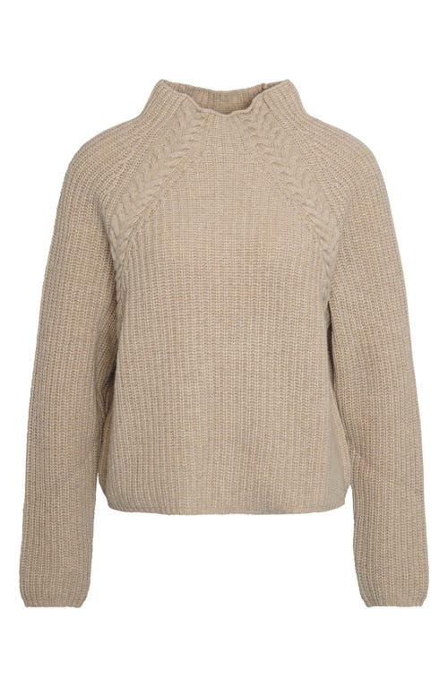 Barbour Rhonda Funnel Neck Wool Blend Sweater In Honey Yellow