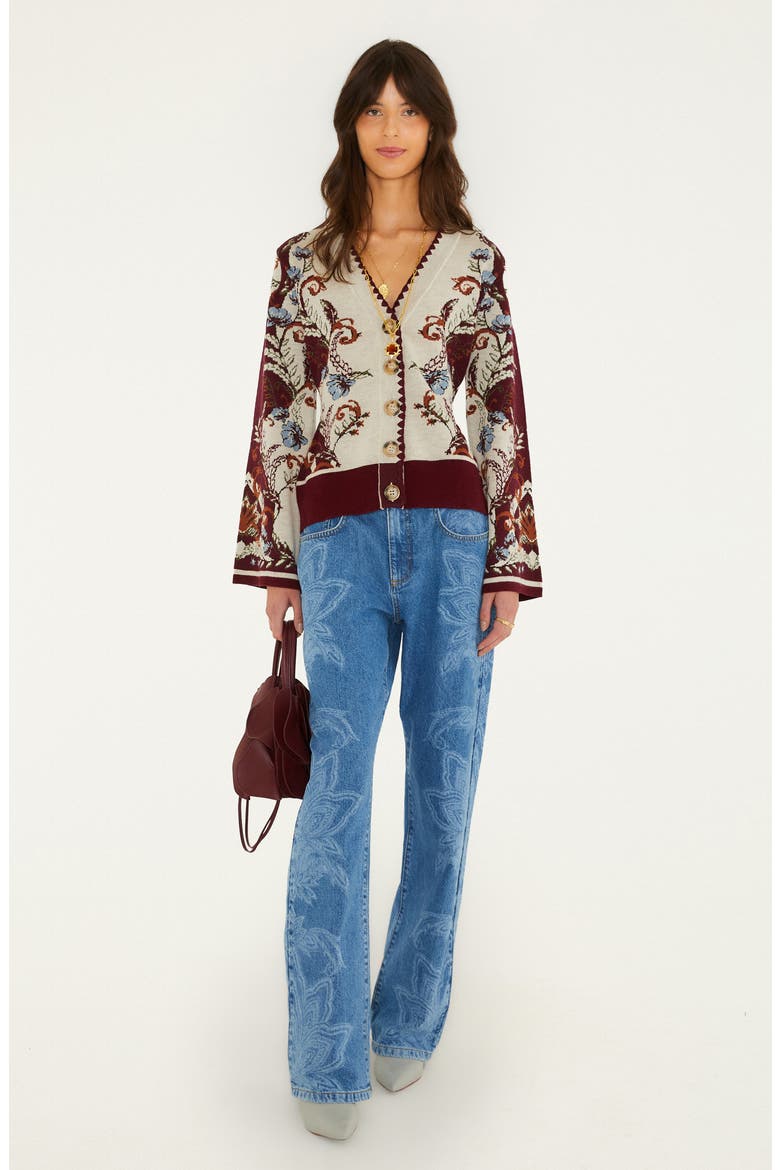 Millena Cardigan, Alternate, color, MILLENA BURGUNDY