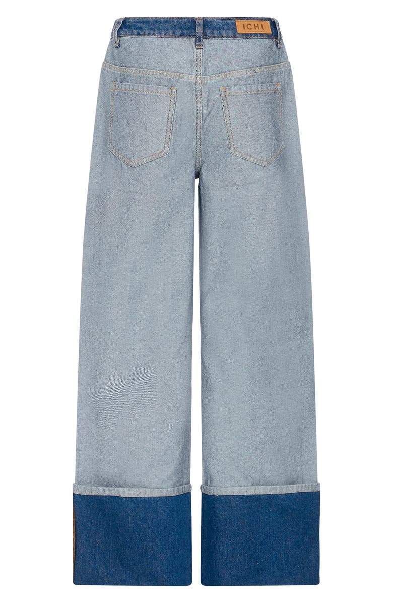 ICHI Ihmianna Two-Tone Jeans, Alternate, color, Washed Med. Blue