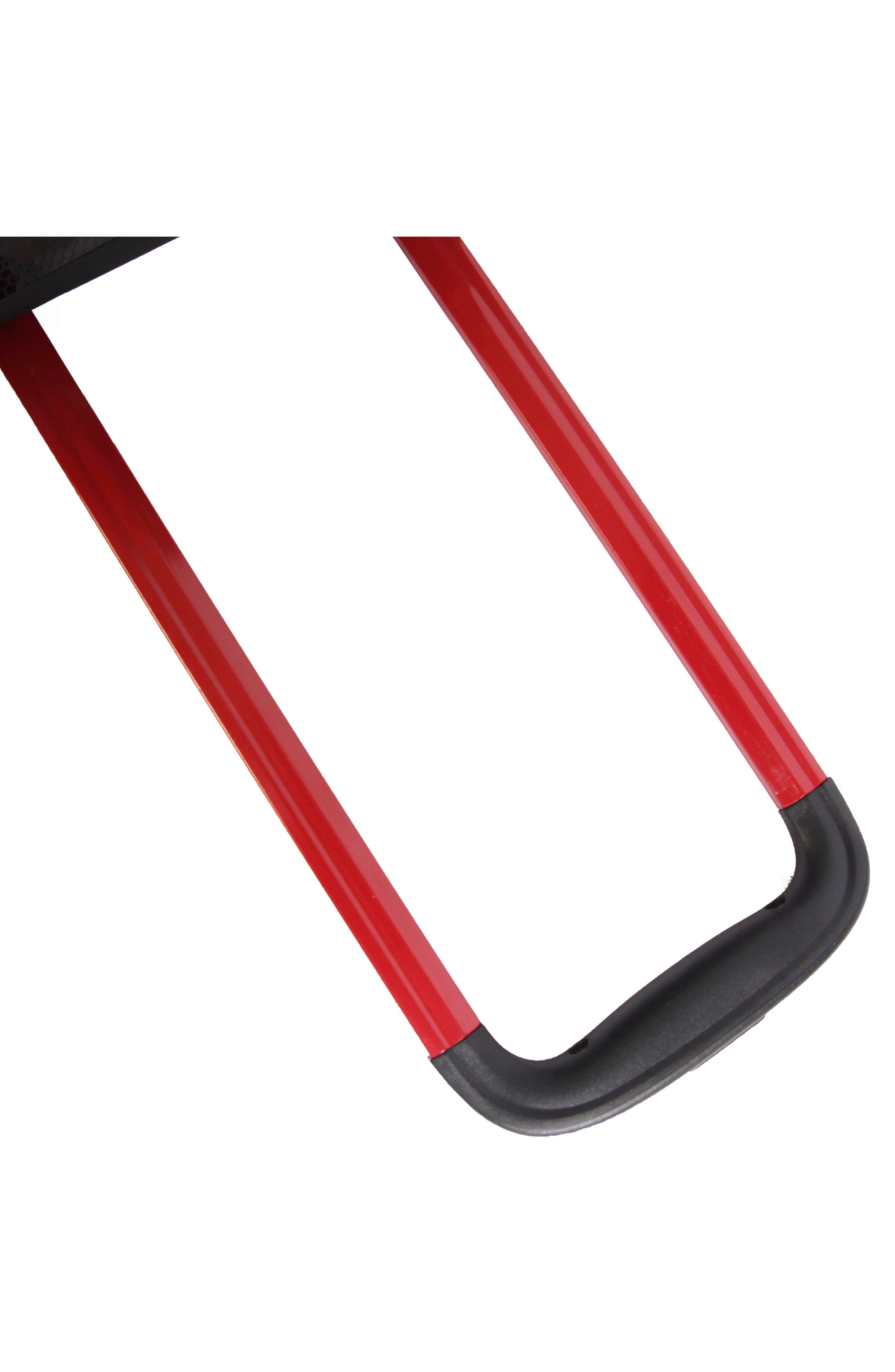 Hurley Swiper 21" Hardshell Spinner Suitcase, Alternate, color, Black/ Red