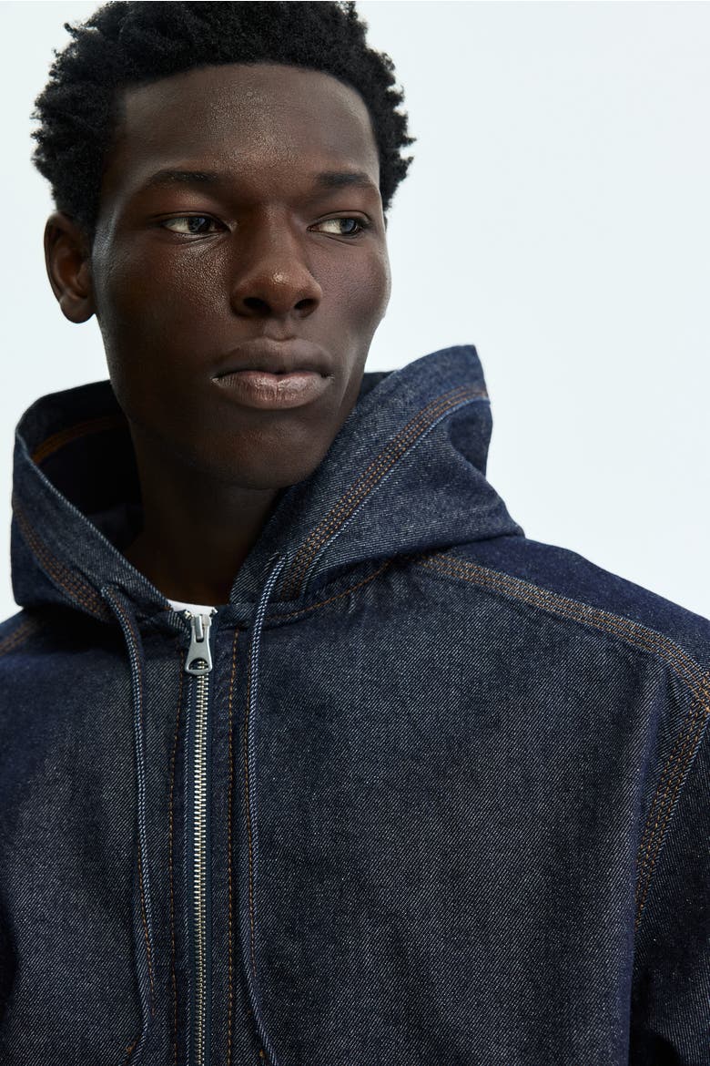 Hooded Workwear Jacket, Alternate, color, Dark denim blue