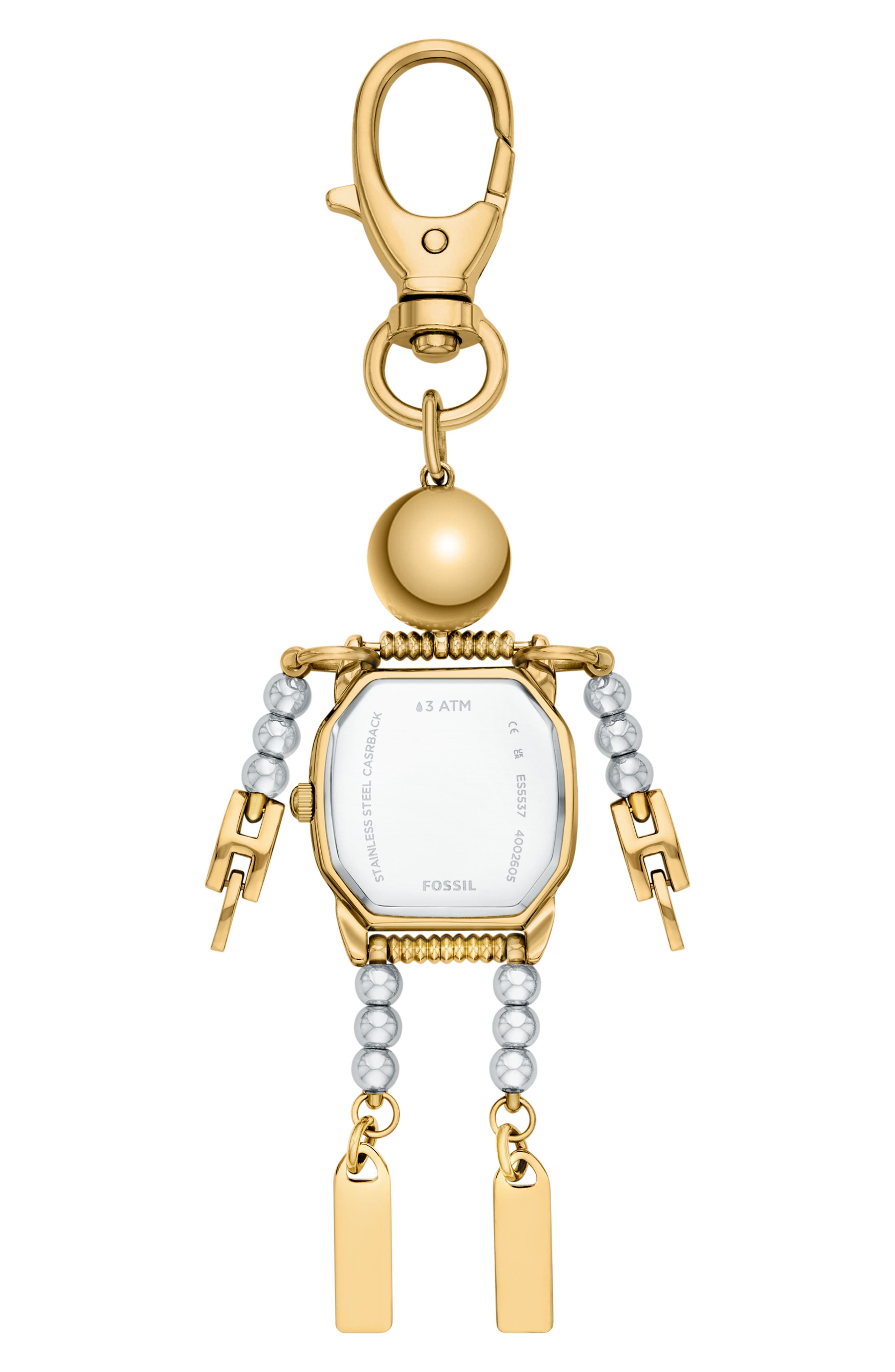 Harlow Robot Bag Charm Watch, 27mm, Alternate, color, GOLD