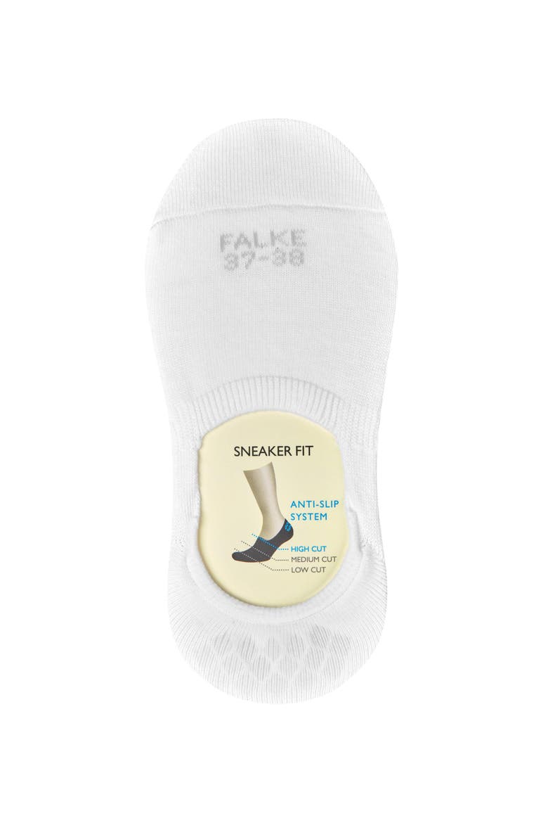 Step Cotton High Cut No Show Socks, Alternate, color, White