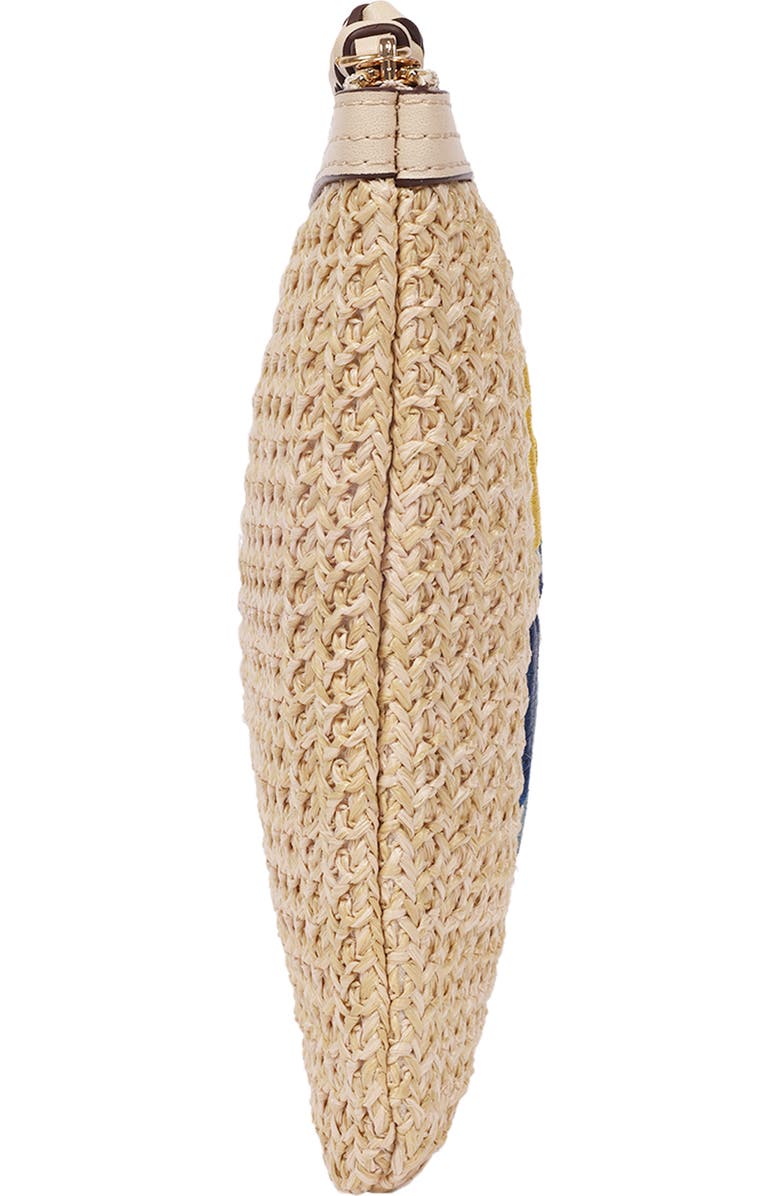 Tommy Bahama Raffia Top Embroidered Clutch, Alternate, color, Cream