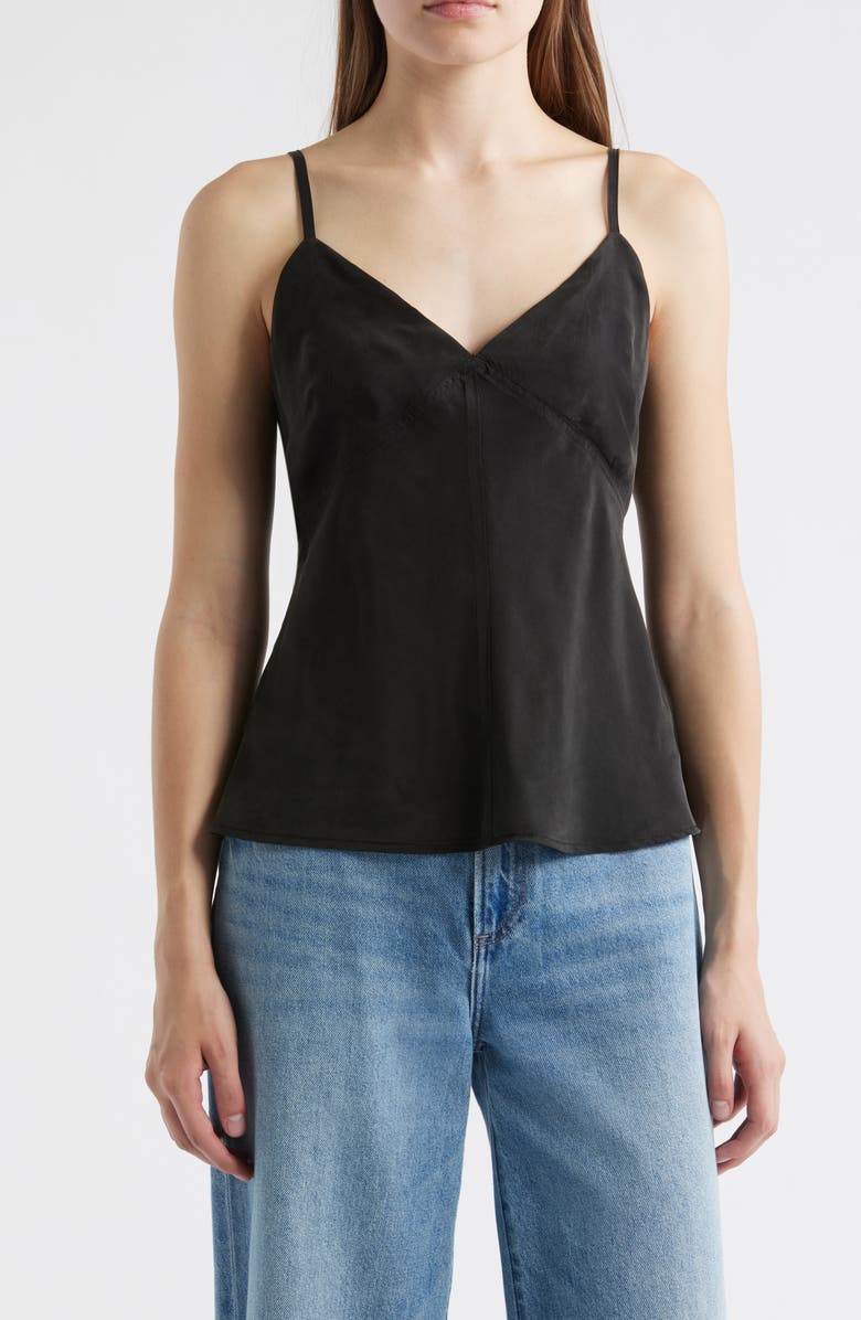 Alex Mill Jenny Cupro Blend Camisole, Main, color, Rich Black