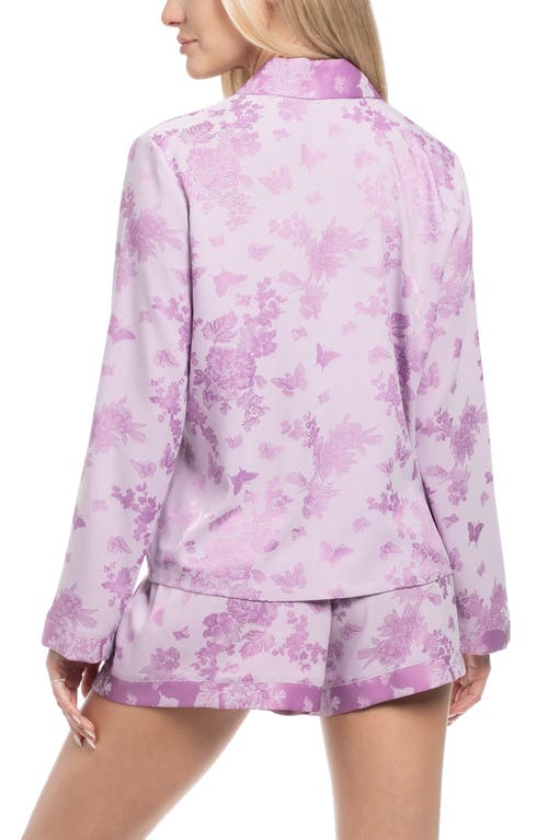 In Bloom By Jonquil Ellise Butterfly Jacquard Short Pajamas In Purple