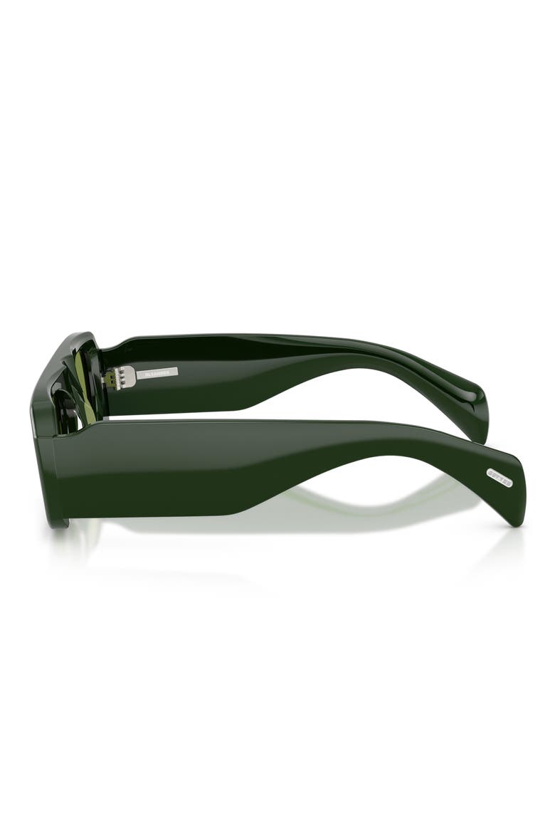 52mm Jil Sander Edition 4 Irregular Sunglasses, Alternate, color, DARK GREEN / GREEN C