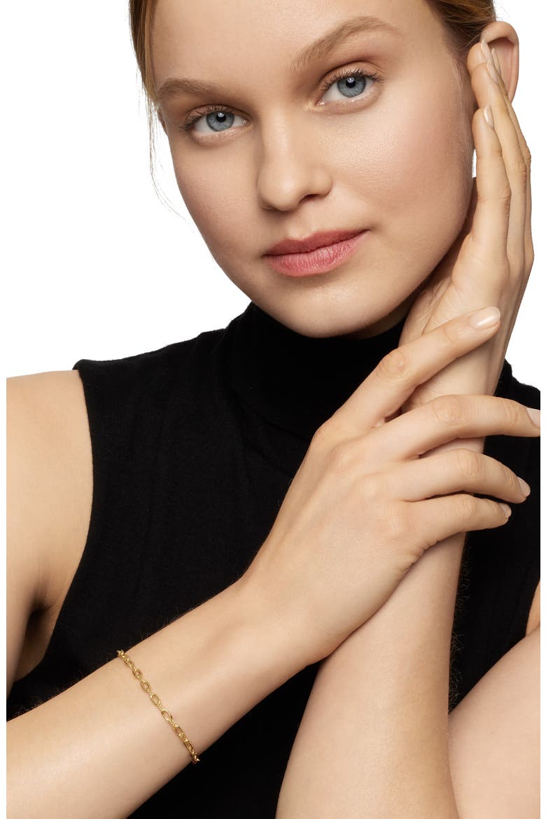 Madison Thin Bracelet in 18K Gold, 3mm, Alternate, color, GOLD