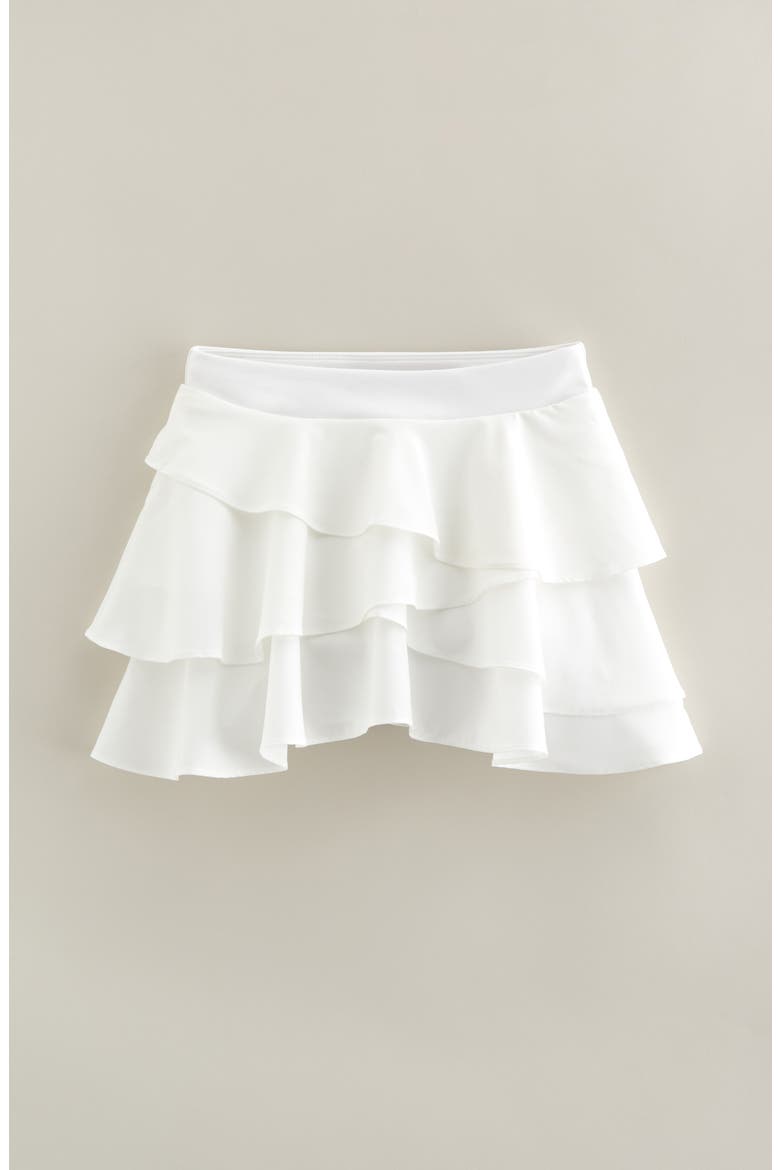 Kids' Tiered Skort, Main, color, WHITE