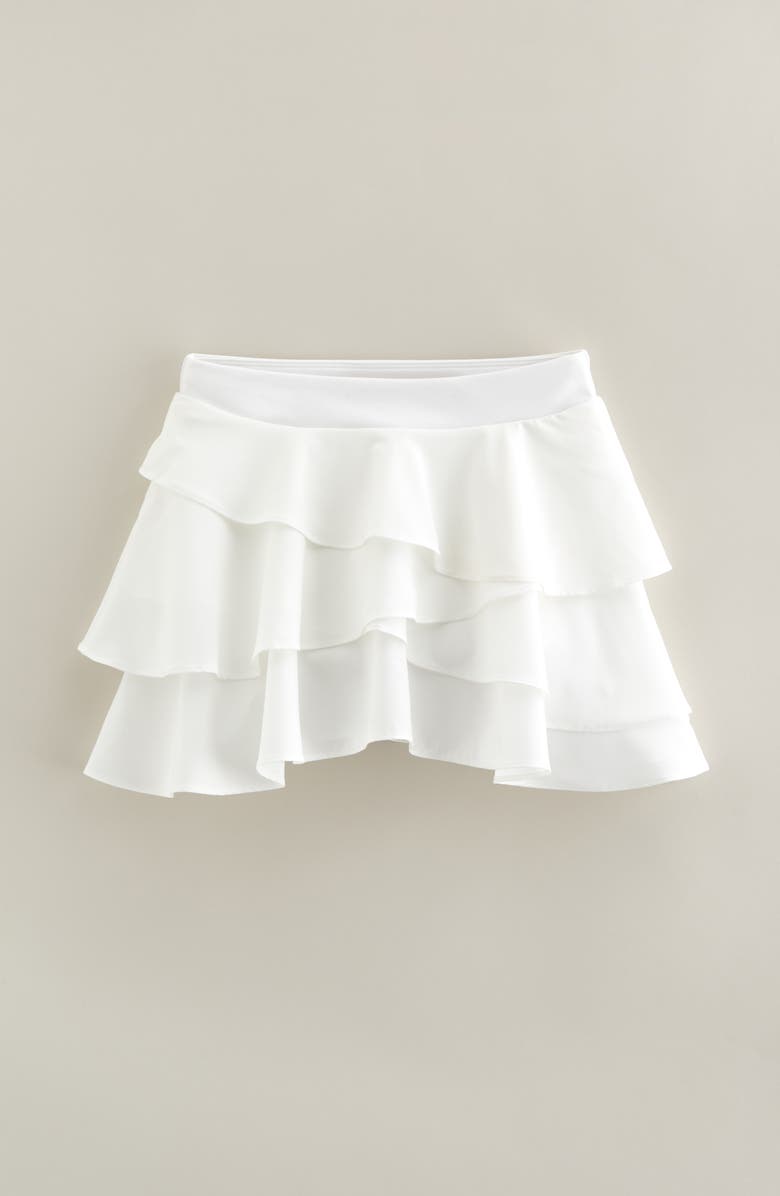 Zella Girl Kids' Tiered Skort, Main, color, White